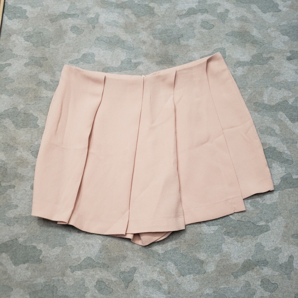 Sophie Rue Mini Shorts Skort Womens Large Pink Pleated